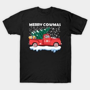 Merry Cowmas Funny Cow Ugly Christmas Xmas T-Shirt